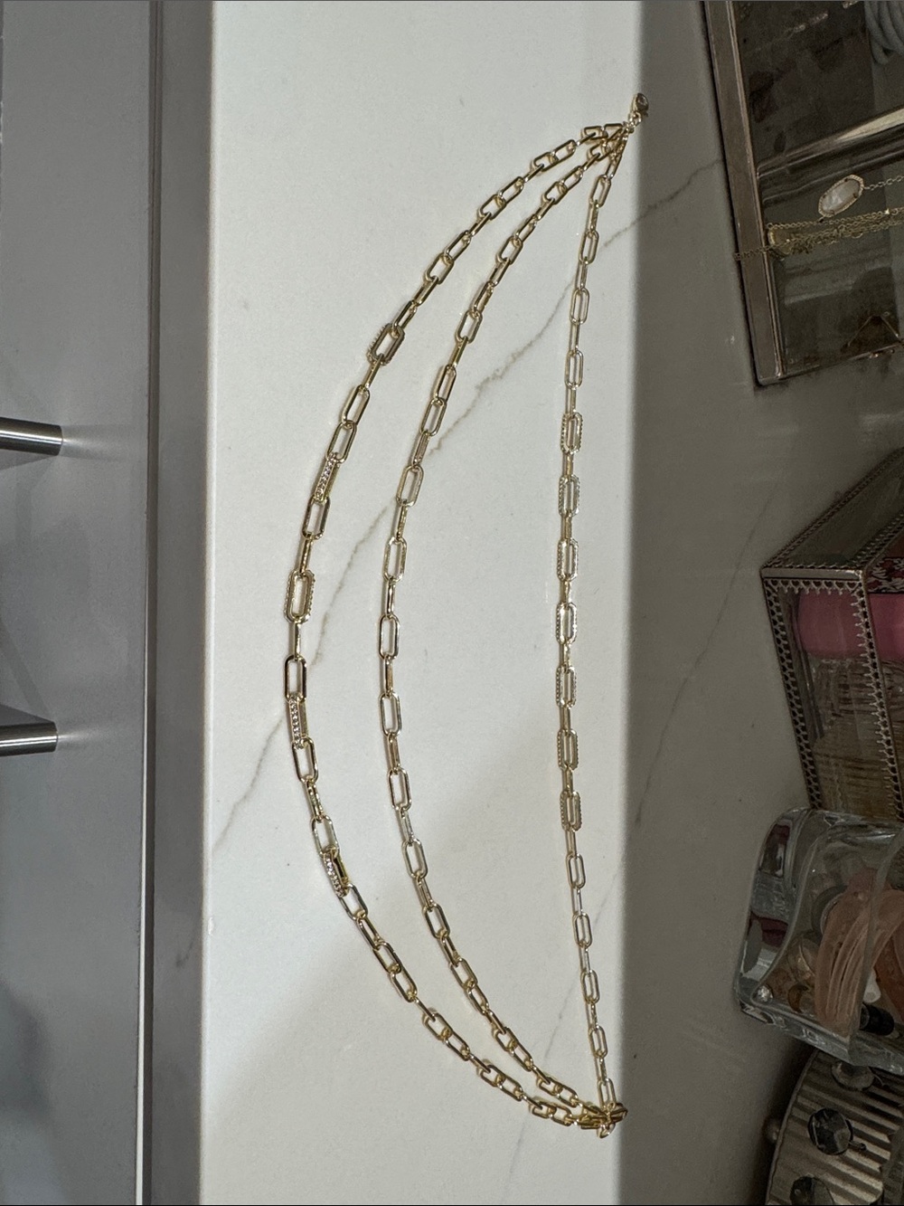 Kendra Scott Gold Layered Paperclip Necklace